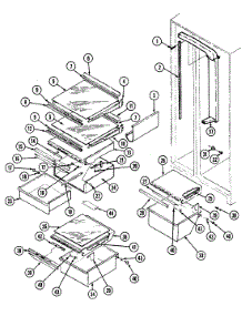 10 - Shelves & Accessories parts for Maytag Refrigerator RSW24E0CAL / DM88A from AppliancePartsPros.com