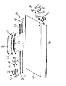 06 - Fresh Food Outer Door parts for Maytag Refrigerator RSW24E0DAB from AppliancePartsPros.com