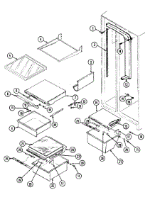 10 - Shelves & Accessories parts for Maytag Refrigerator RSW24E0DAB from AppliancePartsPros.com