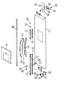 03 - Freezer Outer Door parts for Maytag Refrigerator RSW24E0DAE from AppliancePartsPros.com