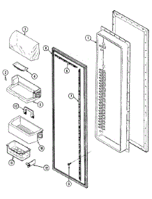 04 - Fresh Food Inner Door parts for Maytag Refrigerator RSW2700DAE from AppliancePartsPros.com