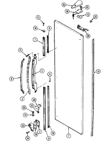 06 - Fresh Food Outer Door parts for Maytag Refrigerator RSW2700DAM from AppliancePartsPros.com