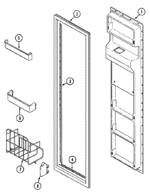 02 - Freezer Inner Door parts for Maytag Refrigerator RSW2700EAE from AppliancePartsPros.com