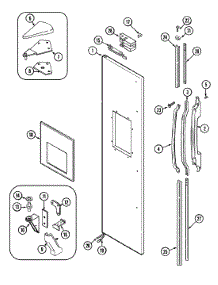 03 - Freezer Outer Door parts for Admiral Refrigerator RSW2700EKE from AppliancePartsPros.com