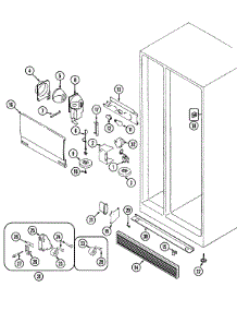 03 - Fresh Food Compartment parts for Admiral Refrigerator RSWA228AAM from AppliancePartsPros.com