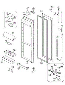04 - Fresh Food Door parts for Admiral Refrigerator RSWA228AAM from AppliancePartsPros.com