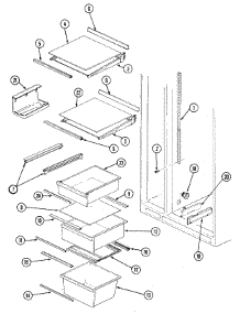 08 - Shelves & Accessories parts for Admiral Refrigerator RSWA248AAM from AppliancePartsPros.com