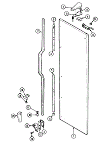 06 - Fresh Food Outer Door parts for Admiral Refrigerator RSWA278AAM from AppliancePartsPros.com
