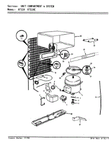 03 - Unit Compartment & System parts for Magic Chef Refrigerator RT11H / E7T001 from AppliancePartsPros.com