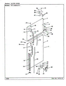 05 - Outer Door parts for Maytag Refrigerator RTC1500AAL / CH01A from AppliancePartsPros.com