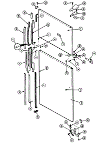 05 - Outer Door parts for Maytag Refrigerator RTC1500DAE from AppliancePartsPros.com