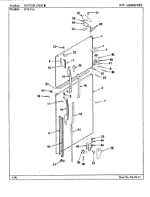 05 - Outer Door parts for Maytag Refrigerator RTC19A / BH55A from AppliancePartsPros.com