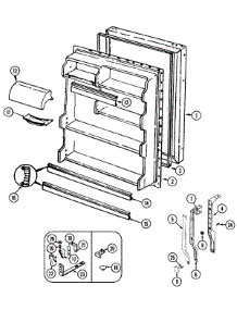 04 - Fresh Food Door parts for Admiral Refrigerator RTCA176AAE from AppliancePartsPros.com