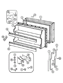 02 - Freezer Door parts for Admiral Refrigerator RTCA216AAE from AppliancePartsPros.com