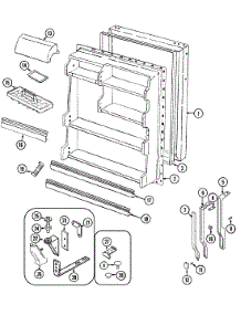 04 - Fresh Food Door parts for Admiral Refrigerator RTCA216AAE from AppliancePartsPros.com