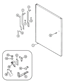 06 - Fresh Food Outer Door parts for Admiral Refrigerator RTCA216BAM from AppliancePartsPros.com