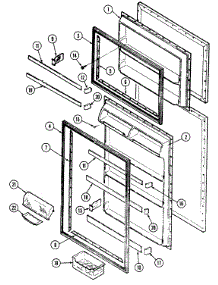 03 - Inner Door parts for Admiral Refrigerator RTD1700CGE from AppliancePartsPros.com
