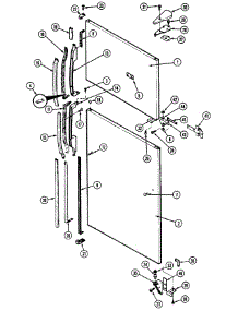 05 - Outer Door parts for Maytag Refrigerator RTD1700DAM from AppliancePartsPros.com