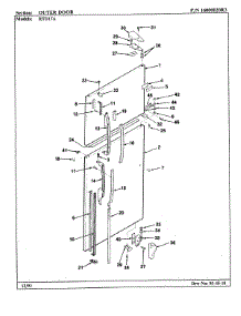 06 - Outer Door parts for Maytag Refrigerator RTD17A / BH31A from AppliancePartsPros.com