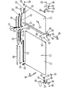 05 - Outer Door parts for Maytag Refrigerator RTD1900CAL / DH61B from AppliancePartsPros.com