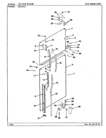 06 - Outer Door parts for Maytag Refrigerator RTD19A / AH59D from AppliancePartsPros.com