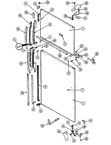 05 - Outer Door parts for Maytag Refrigerator RTD19E0CAL / DH64B from AppliancePartsPros.com