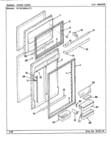 03 - Inner Door parts for Maytag Refrigerator RTD2100AAL / CH71A from AppliancePartsPros.com