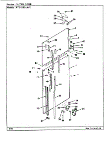 05 - Outer Door parts for Maytag Refrigerator RTD2100AAW / CH71B from AppliancePartsPros.com