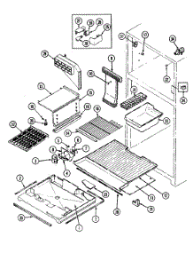 03 - Freezer Compartment parts for Maytag Refrigerator RTD2100CAW / DH71A from AppliancePartsPros.com