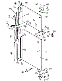 05 - Outer Door parts for Maytag Refrigerator RTD2100DAM from AppliancePartsPros.com