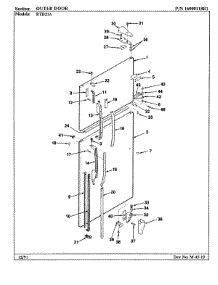03 - Door (Outer) parts for Maytag Refrigerator RTD21A / 9E14A from AppliancePartsPros.com