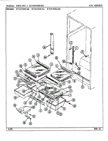 05 - Shelves & Accessories parts for Maytag Refrigerator RTD21E0CAE / DE88B from AppliancePartsPros.com