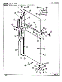 05 - Outer Door parts for Maytag Refrigerator RTD21E0CAL / DE89A from AppliancePartsPros.com