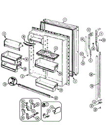 04 - Fresh Food Door parts for Admiral Refrigerator RTDA238AAM from AppliancePartsPros.com