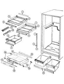 06 - Shelves & Accessories parts for Admiral Refrigerator RTDA238AAM from AppliancePartsPros.com