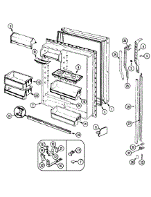 04 - Fresh Food Door parts for Admiral Refrigerator RTEA198AAE from AppliancePartsPros.com