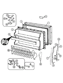 02 - Freezer Door parts for Admiral Refrigerator RTEA198AAM from AppliancePartsPros.com