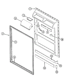 05 - Fresh Food Inner Door parts for Maytag Refrigerator RTM1500DAE from AppliancePartsPros.com
