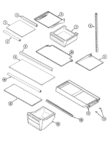 08 - Shelves & Accessories parts for Hoover Refrigerator RTM15010 from AppliancePartsPros.com