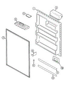 06 - Fresh Food Inner Door parts for Hoover Refrigerator RTM17010 from AppliancePartsPros.com