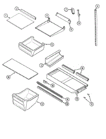 08 - Shelves & Accessories parts for Hoover Refrigerator RTM19011 from AppliancePartsPros.com