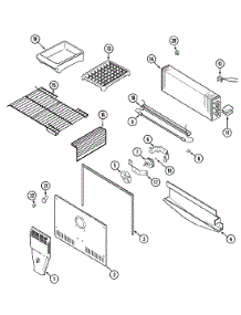 03 - Freezer Compartment parts for Hoover Refrigerator RTM24011 from AppliancePartsPros.com