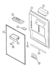 06 - Fresh Food Inner Door parts for Hoover Refrigerator RTM24011 from AppliancePartsPros.com