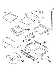 08 - Shelves & Accessories parts for Hoover Refrigerator RTM24011 from AppliancePartsPros.com