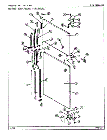 05 - Outer Door parts for Maytag Refrigerator RTP1700CAL / DH34A from AppliancePartsPros.com