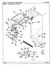 02 - Fresh Food Compartment parts for Maytag Refrigerator RTP1900CAE / DH53A from AppliancePartsPros.com