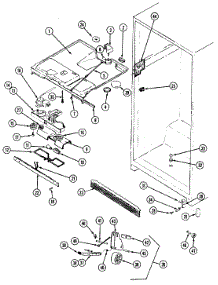 02 - Fresh Food Compartment parts for Maytag Refrigerator RTP2100CAL / DH75A from AppliancePartsPros.com