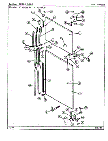 05 - Outer Door parts for Maytag Refrigerator RTP2100CAL / DH75A from AppliancePartsPros.com