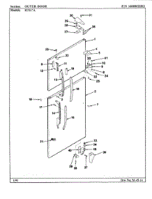 04 - Outer Door parts for Maytag Refrigerator RTS17A / BH21C from AppliancePartsPros.com