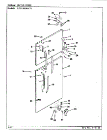 05 - Outer Door parts for Maytag Refrigerator RTS1900AAW / CH51A from AppliancePartsPros.com